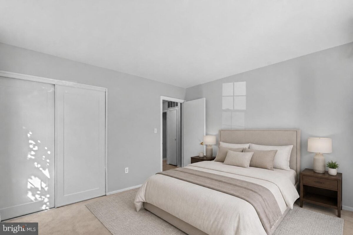 Bedroom, virtually staged