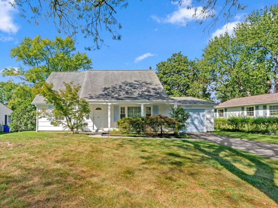 Front of 2802 Farris Lane, an expanded Cape Cod in Foxhill at Belair, Bowie MD